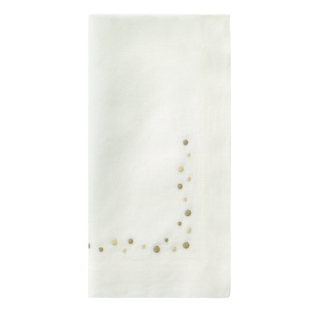 Dots Embroidered Napkins Set/4 (Beige)