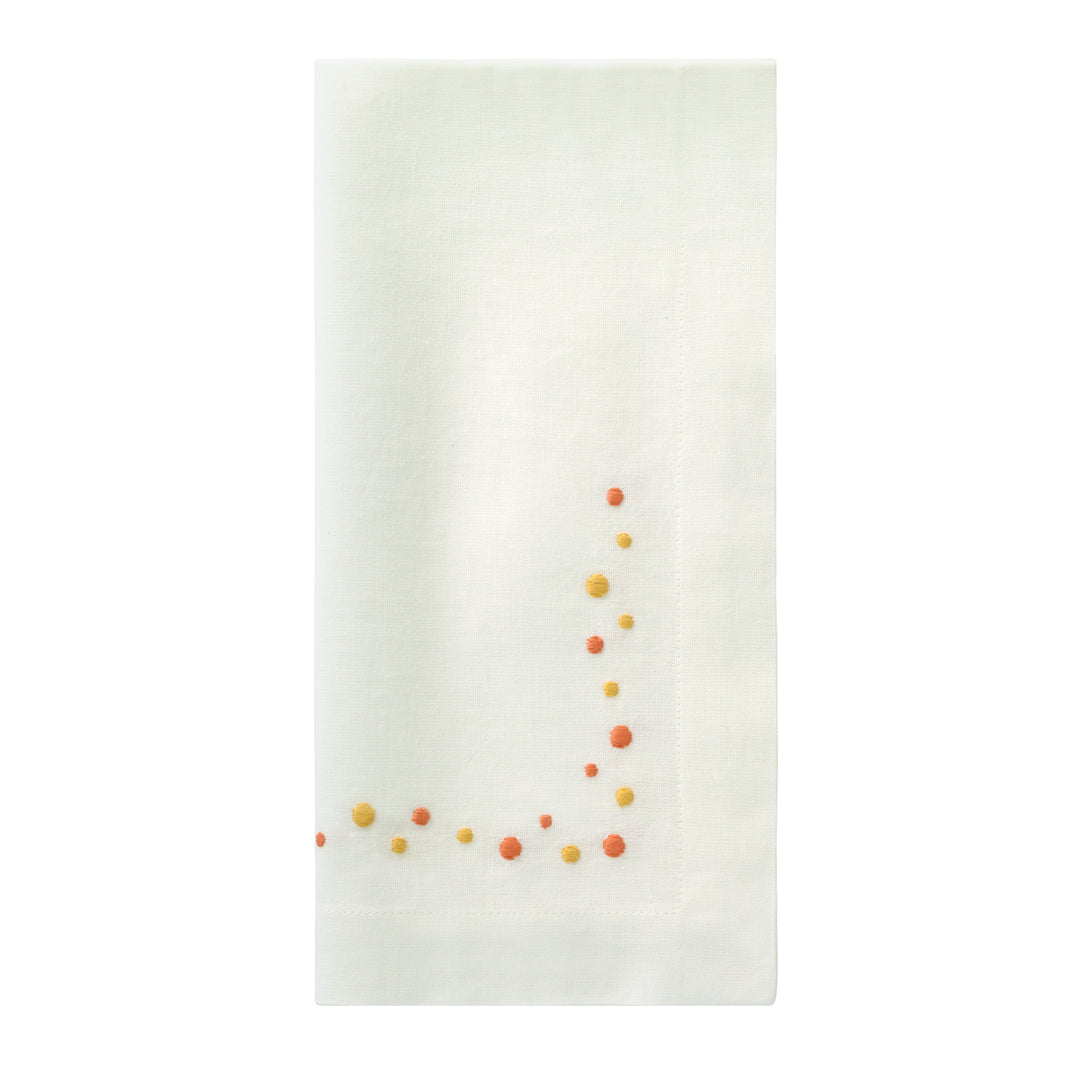 Dots Embroidered Napkins Set/4 (Marigold)