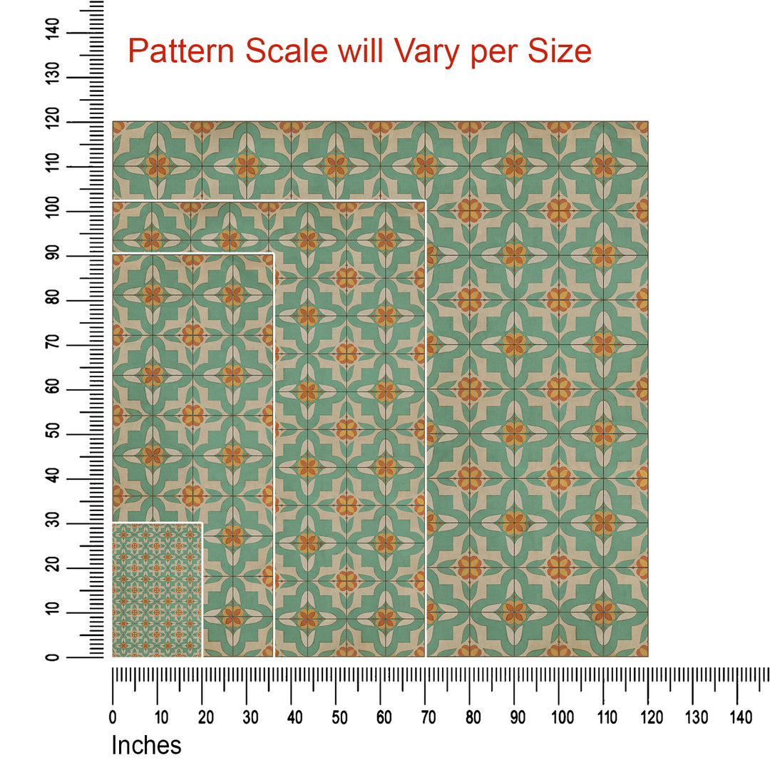 Vintage Vinyl Floorcloth Rug (Pattern 33 Dutch)