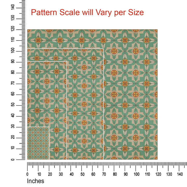 Vintage Vinyl Floorcloth Rug (Pattern 33 Dutch)
