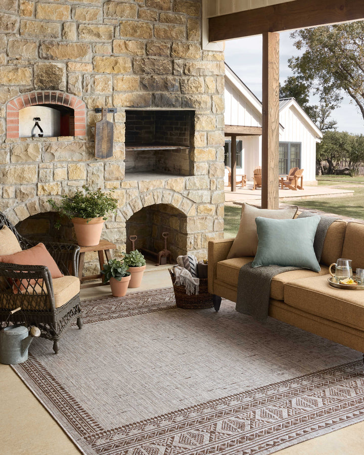 Loloi Easton Coffee / Dove Indoor/Outdoor Accent Rug (ESN-01)