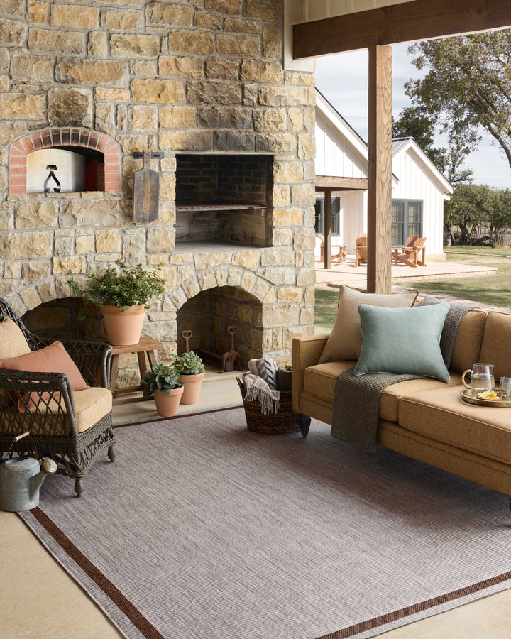 Loloi Easton Dove / Coffee Indoor/Outdoor Accent Rug (ESN-02)