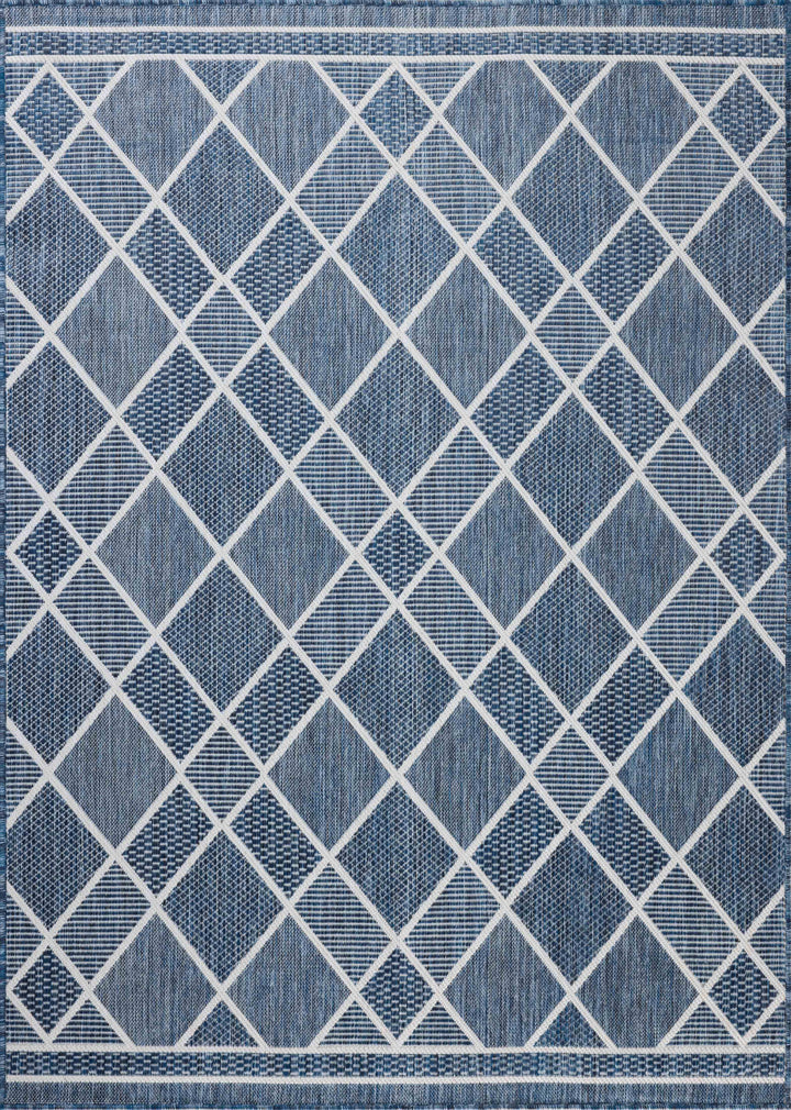 Loloi Easton Ivory / Denim Indoor/Outdoor Accent Rug (ESN-08)