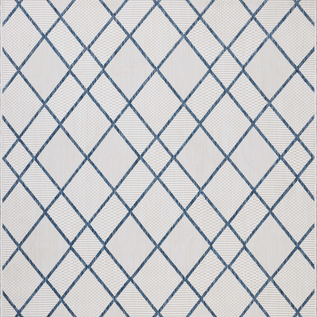 Loloi Easton Ivory / Denim Indoor/Outdoor Accent Rug (ESN-08)
