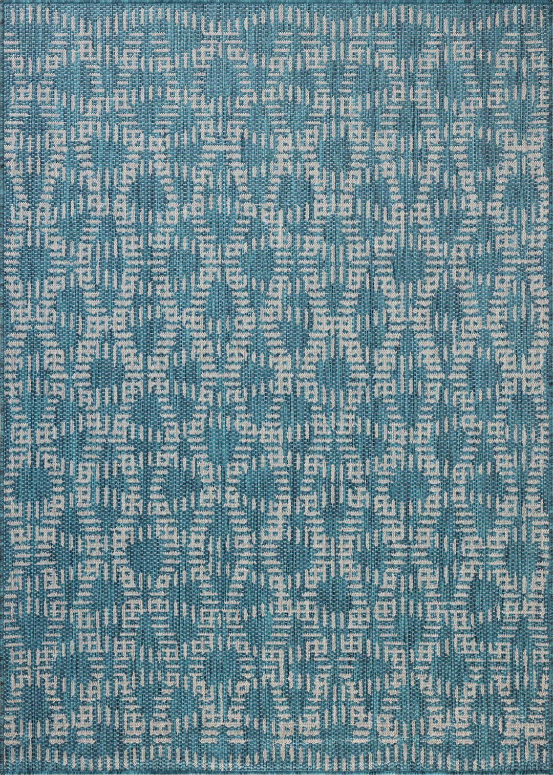 Loloi Easton Fog / Teal Indoor/Outdoor Accent Rug (ESN-10)