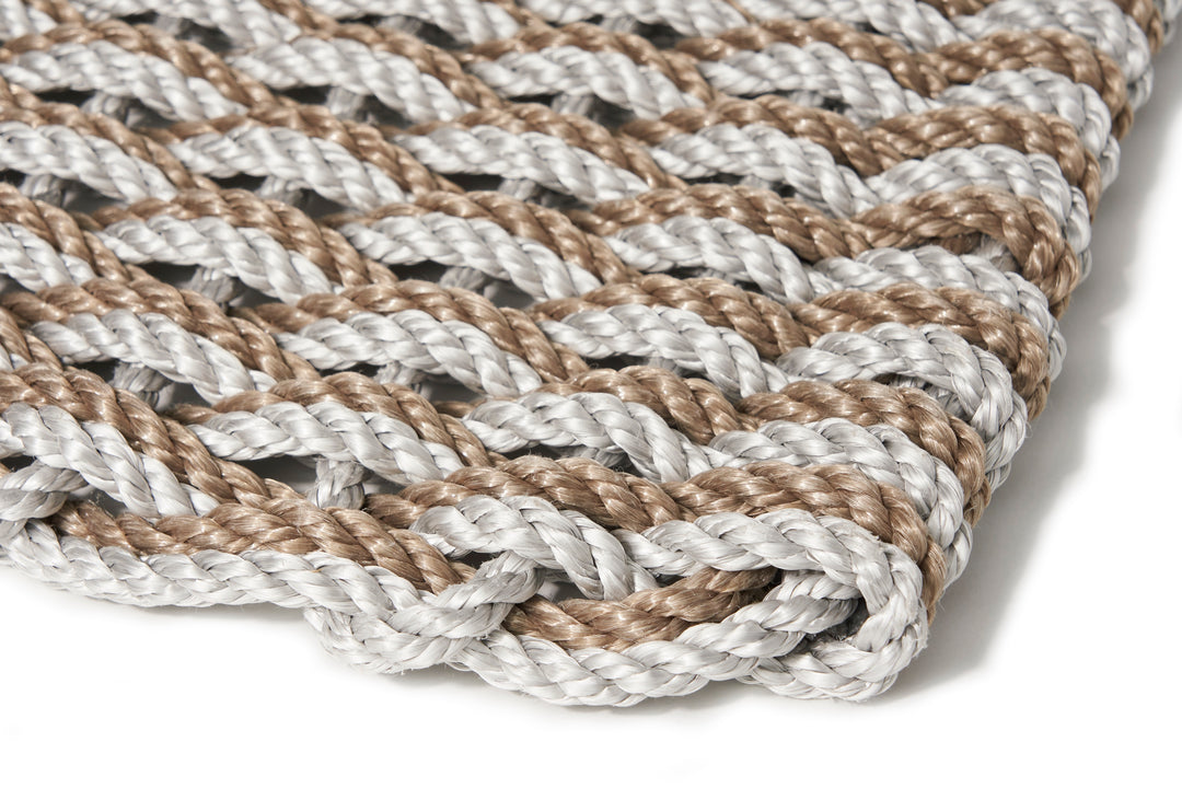 The Rope Co. Handwoven Doormat (Fog Gray + Sand)