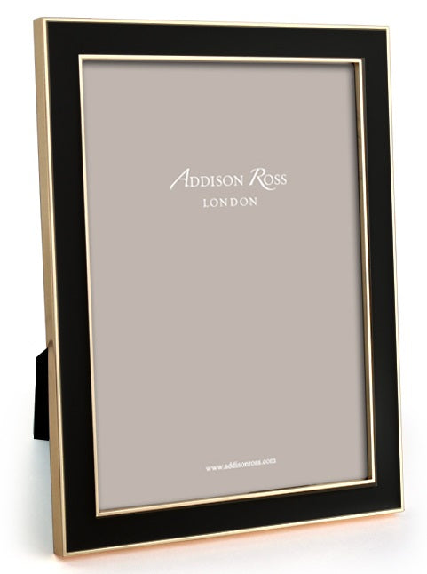 Addison Ross Black Enamel & Gold Enamel Frame