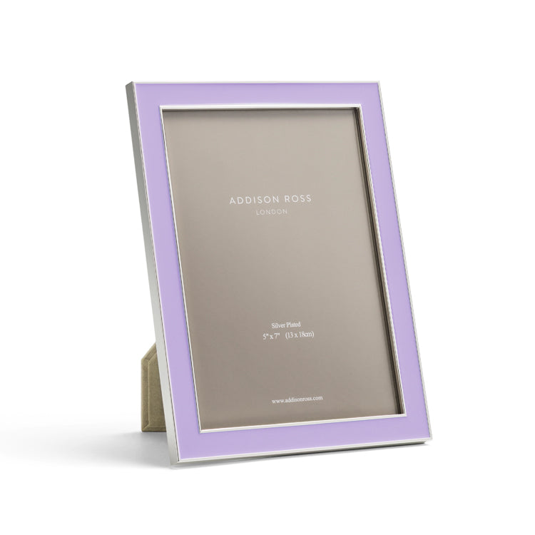 Addison Ross Lilac Enamel & Silver Picture Frame
