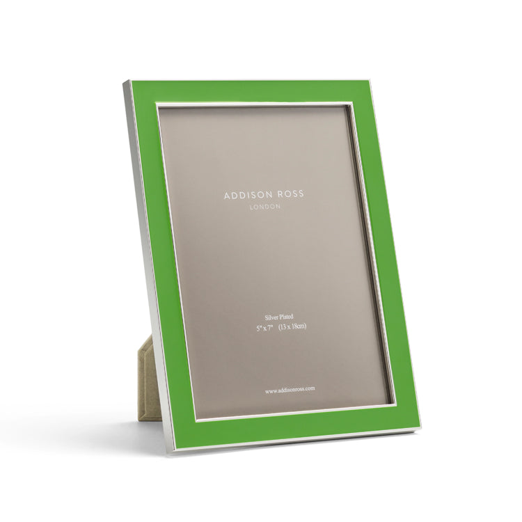 Addison Ross Leaf Green Enamel & Silver Picture Frame