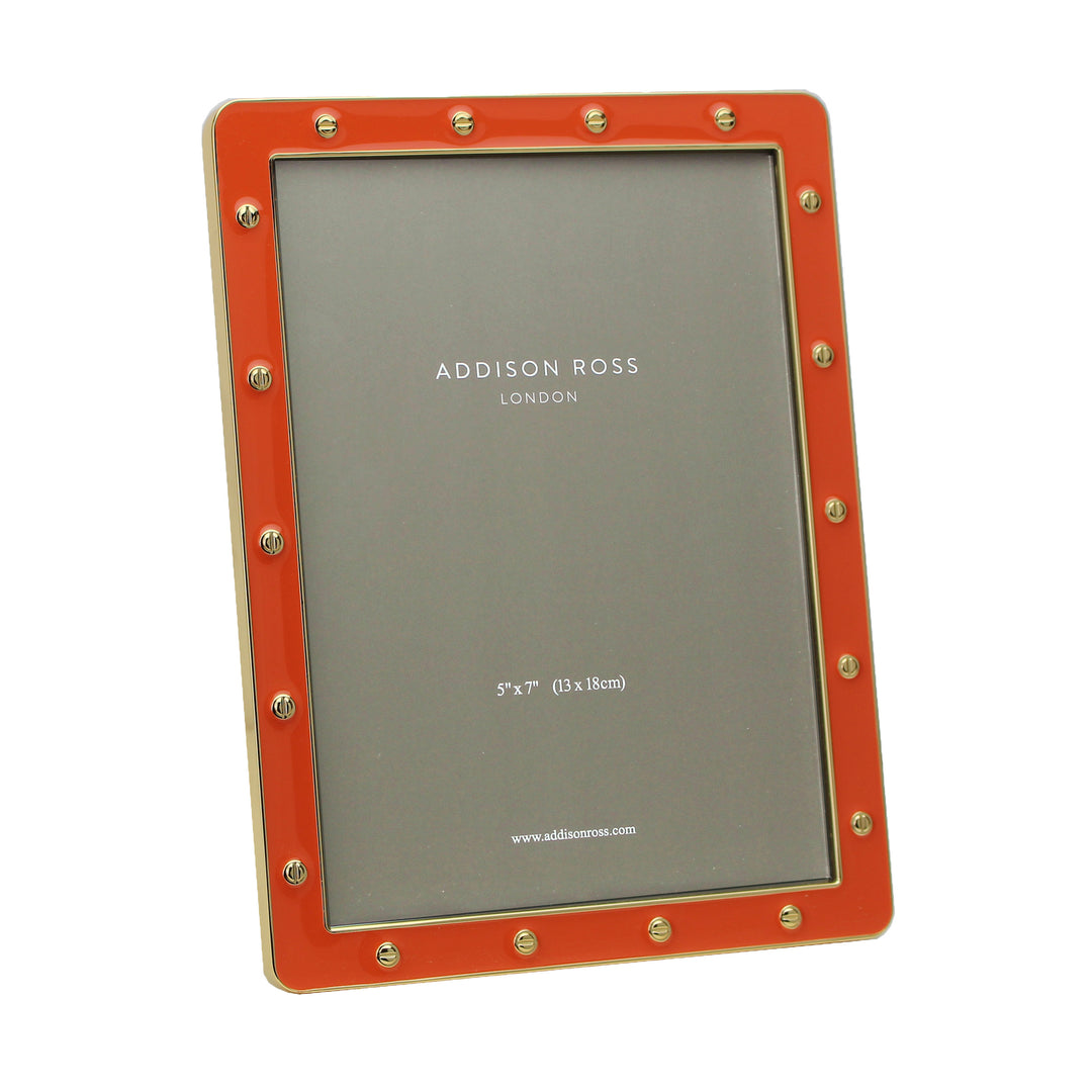 Addison Ross Orange Enamel & Gold Locket Picture Frame (5x7)