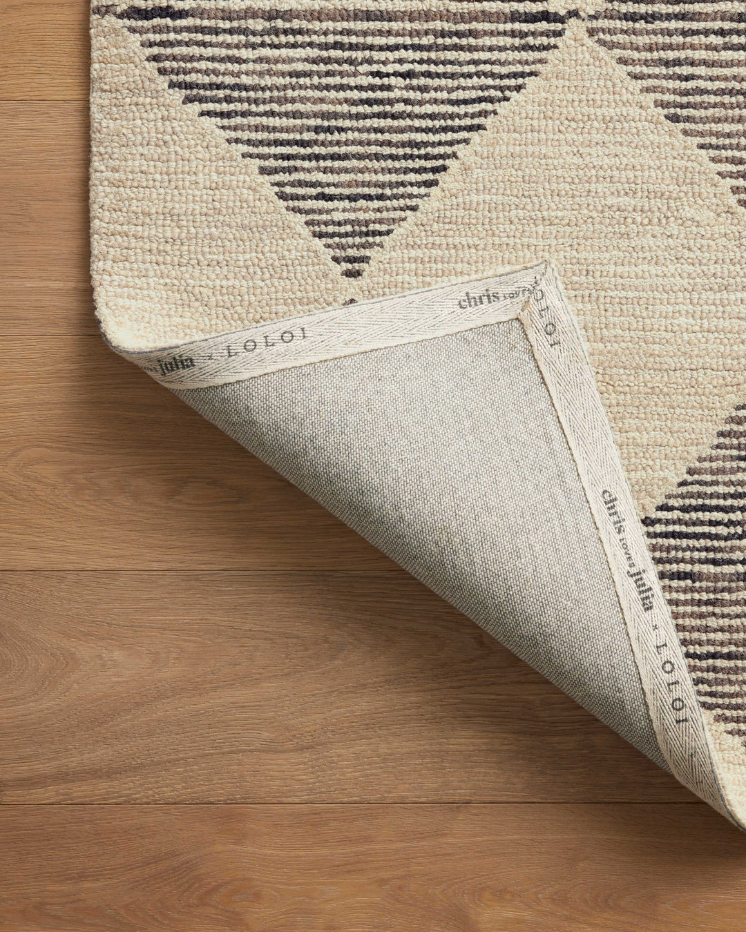 Chris Loves Julia x Loloi Francis Beige / Charcoal Accent Rug (FRA-01)