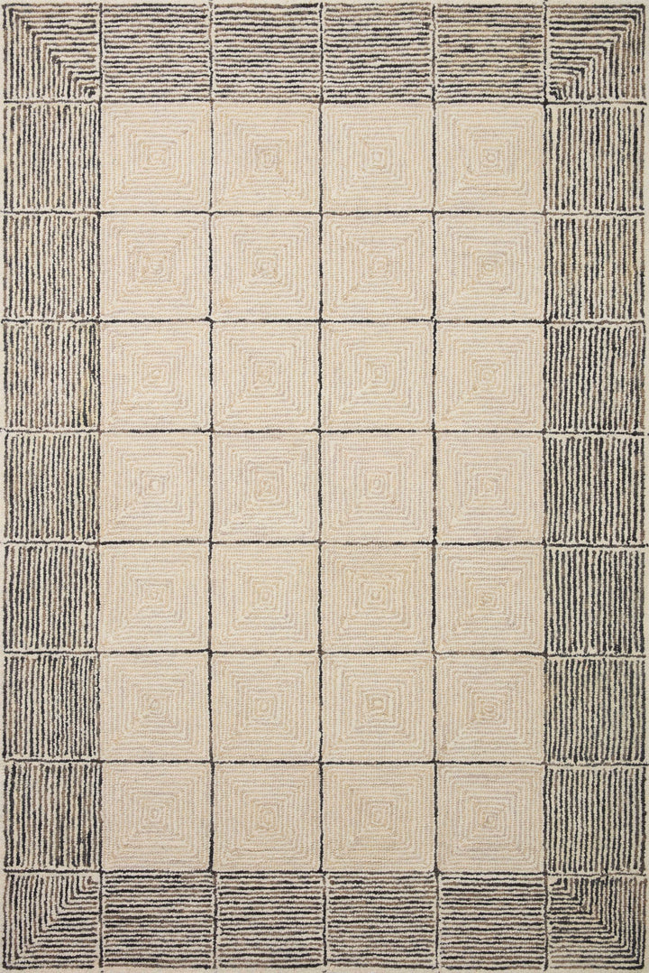 Chris Loves Julia x Loloi Francis Cream / Black Accent Rug (FRA-02)