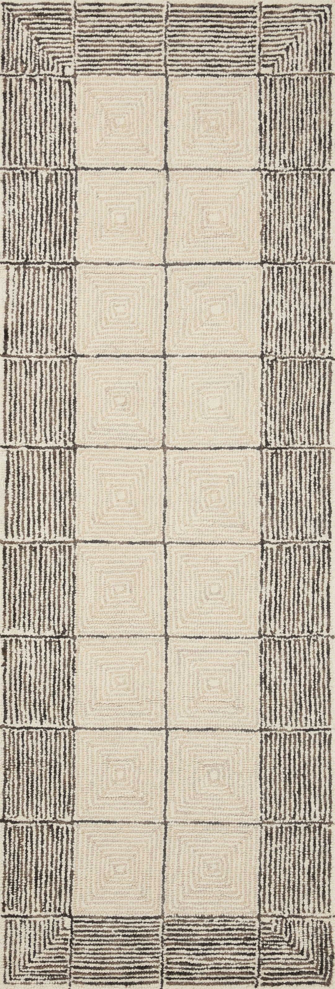 Chris Loves Julia x Loloi Francis Cream / Black Accent Rug (FRA-02)