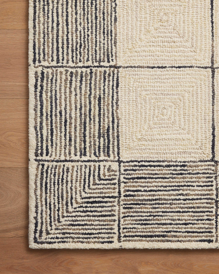 Chris Loves Julia x Loloi Francis Cream / Black Accent Rug (FRA-02)