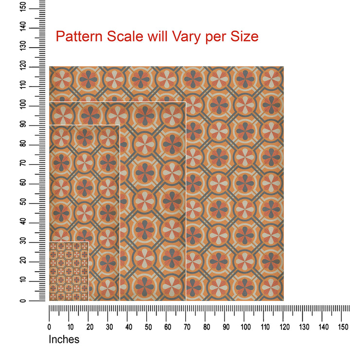Vintage Vinyl Floorcloth Rug (Pattern 19 Faraday)