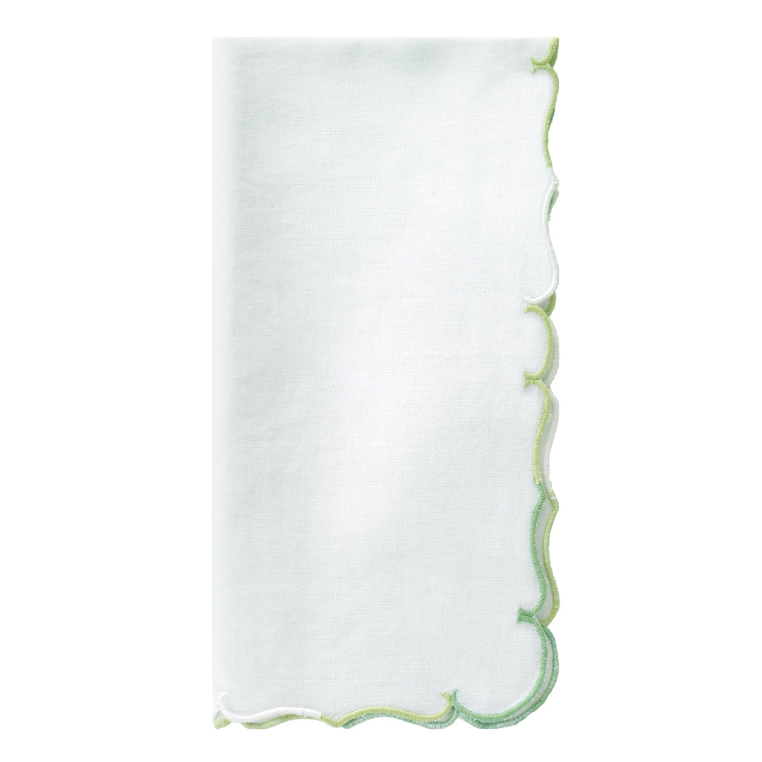 Firenze Scalloped Ombre Napkins Set/4 (Willow)
