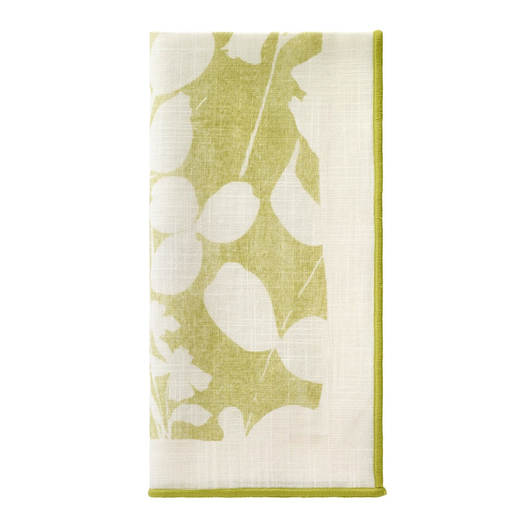 Fleur de Lin Cotton Print Napkins Set/4 (Green)