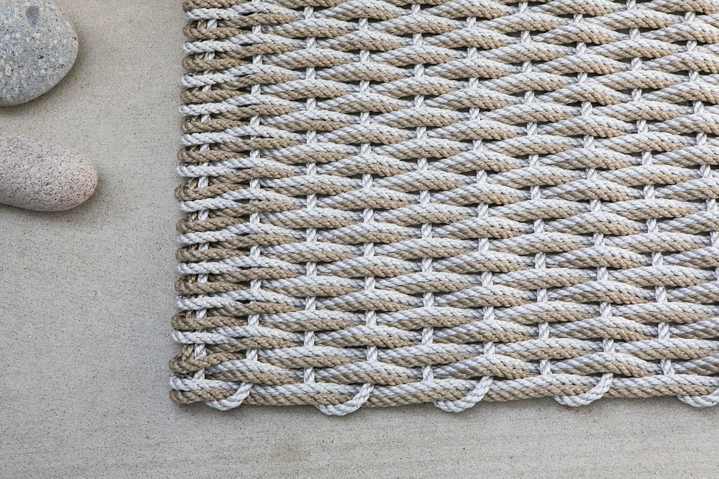 The Rope Co. Handwoven Doormat (Fog Gray + Sand)
