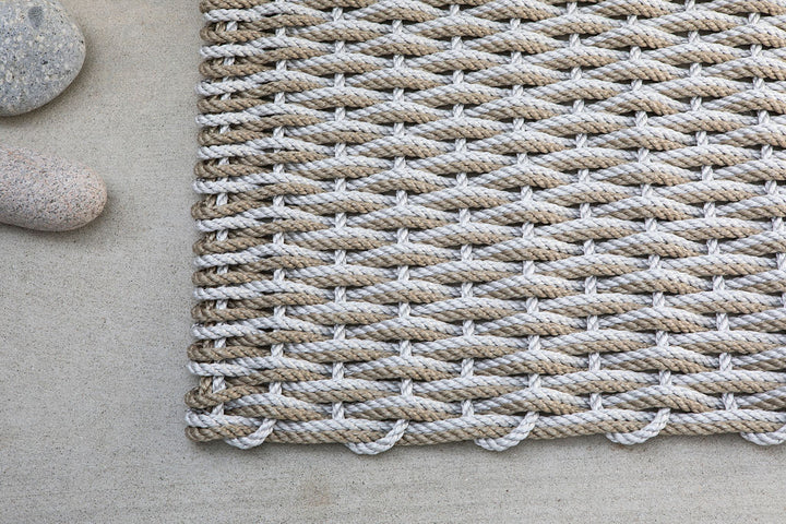 The Rope Co. Handwoven Doormat (Fog Gray + Sand)