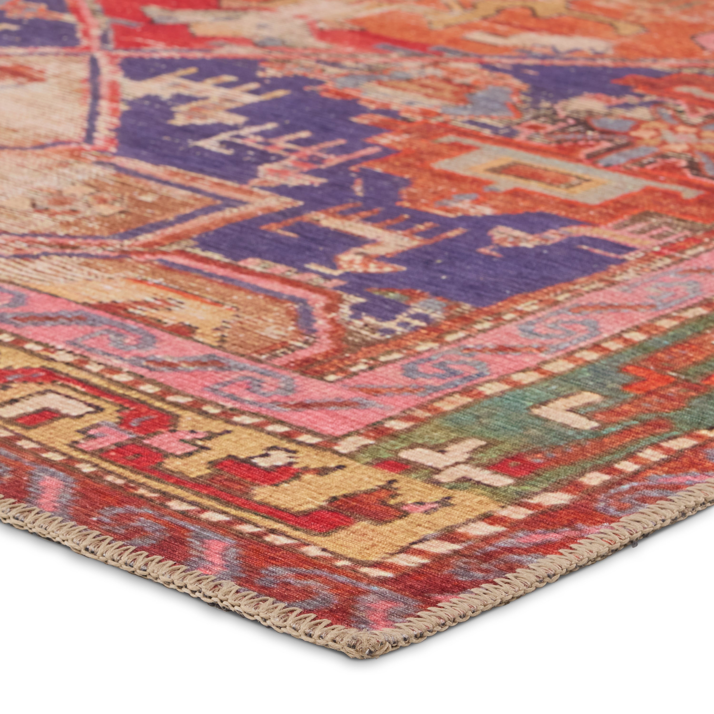 Vibe by Jaipur Living Sancho Medallion Orange/Purple Area Rug