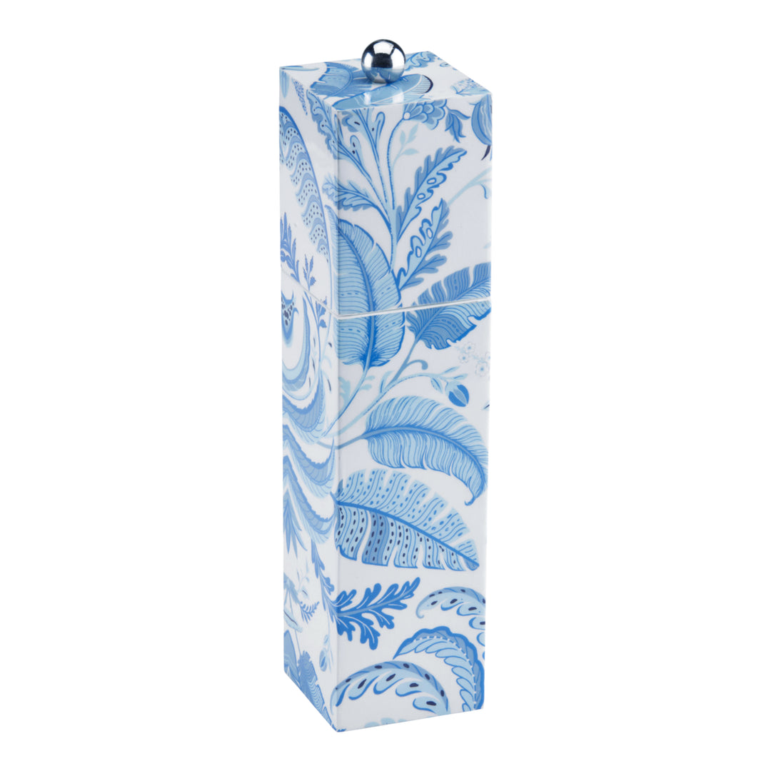 Addison Ross Lacquer Palm Beach Square Pillar Salt/Pepper Mill Grinder (Blue)
