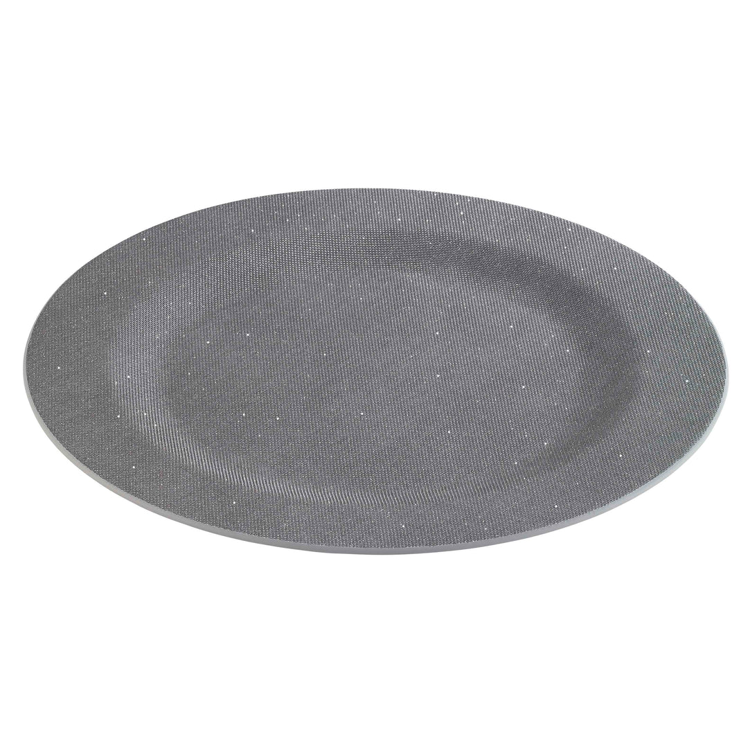Gem Charger Plates 13 inch Set of 4 (Silver)