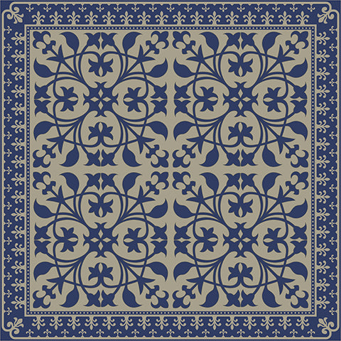 Adama Vinyl Floor Rug (Grayson Blue)