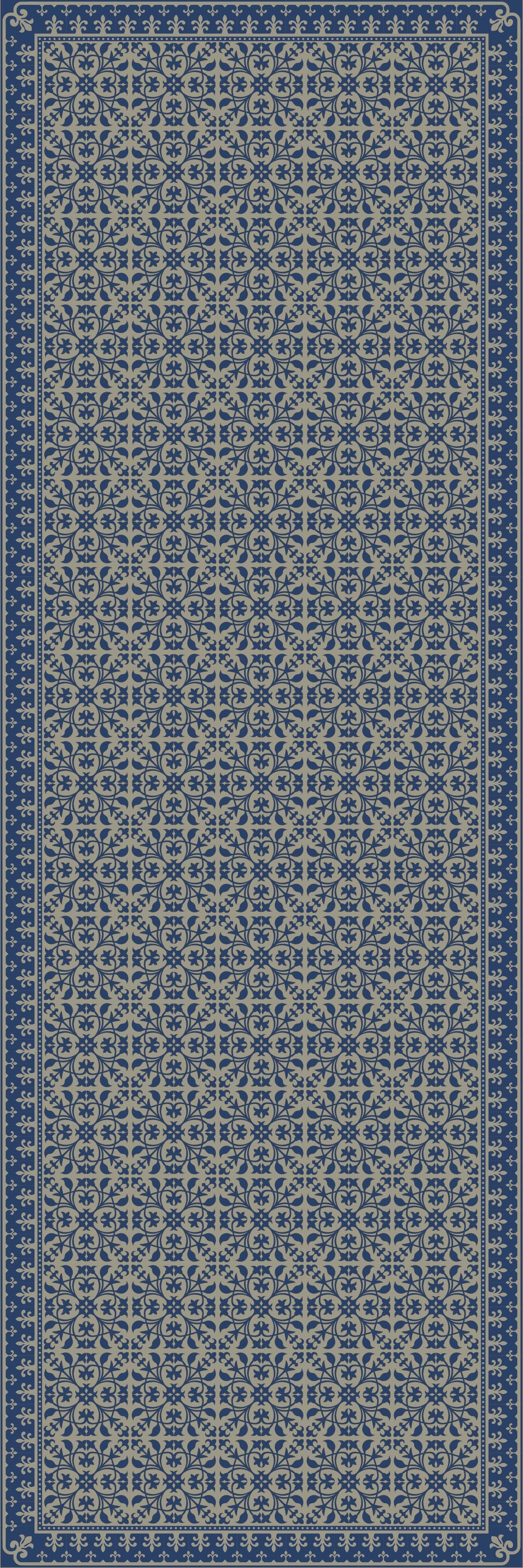 Adama Vinyl Floor Rug (Grayson Blue)