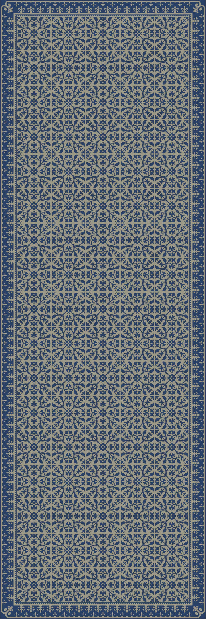 Adama Vinyl Floor Rug (Grayson Blue)