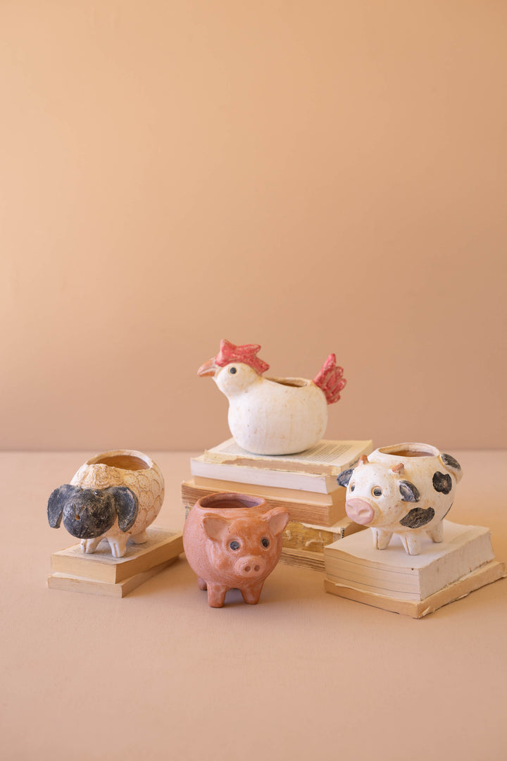 Set of 4 Farm Animal Planters