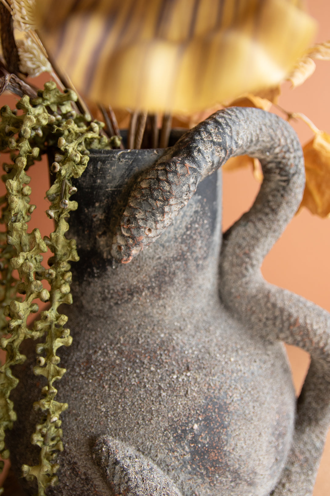 Clay Snake Vase