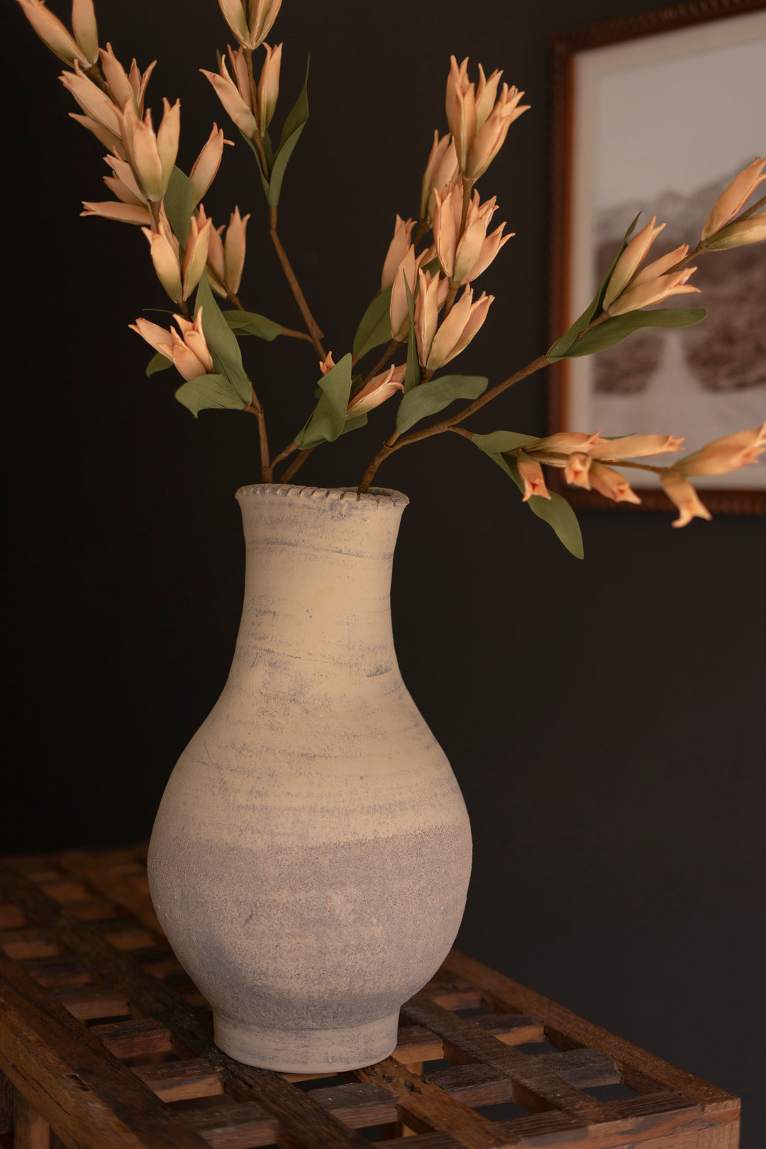 Free Formed Large Clay Vase 16.5"T