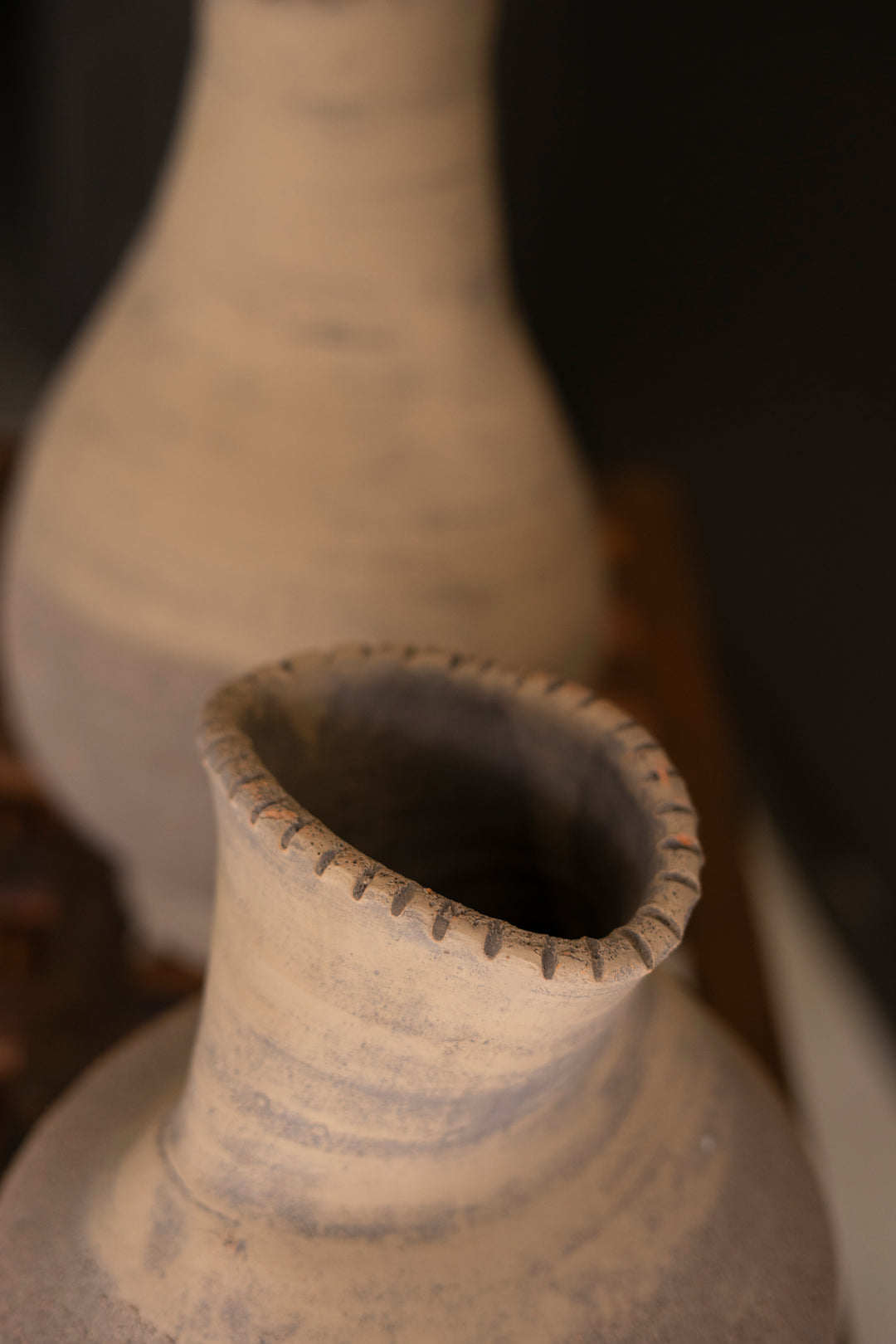 Free Formed Large Clay Vase 16.5"T