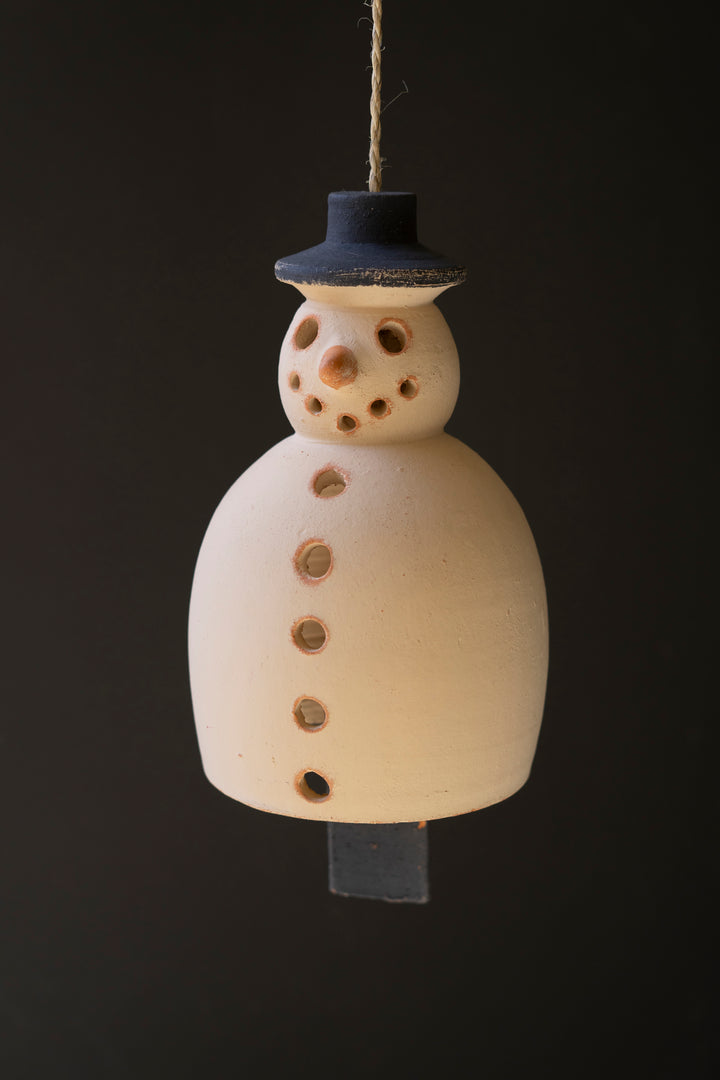 Hanging Clay Snowman Chime