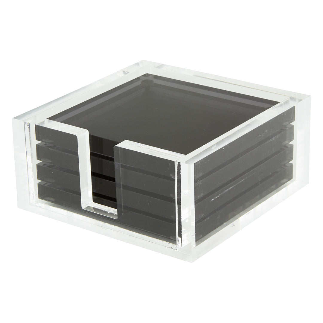 Tizo Design Acrylic Coaster- Black Set/4