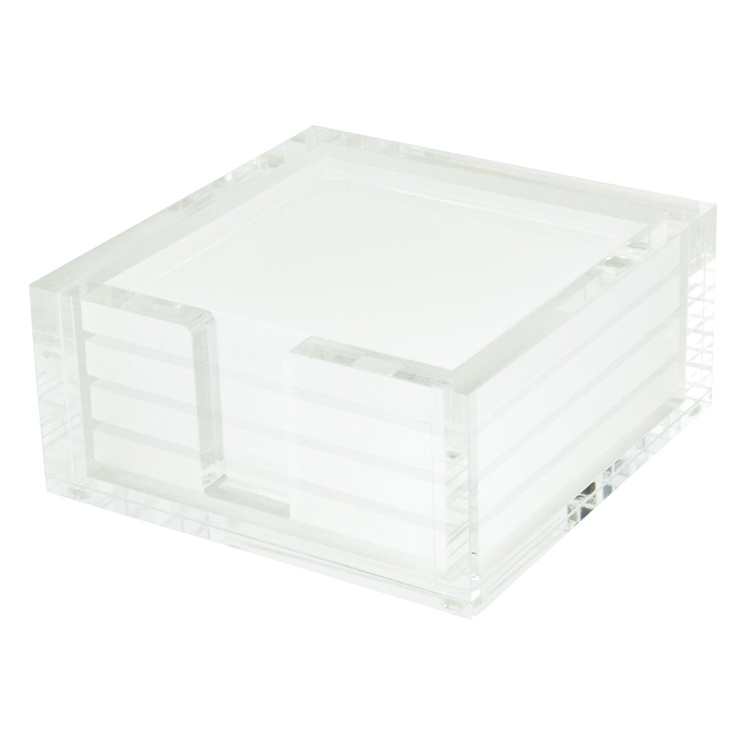 Tizo Design Acrylic Coaster- White Set/4