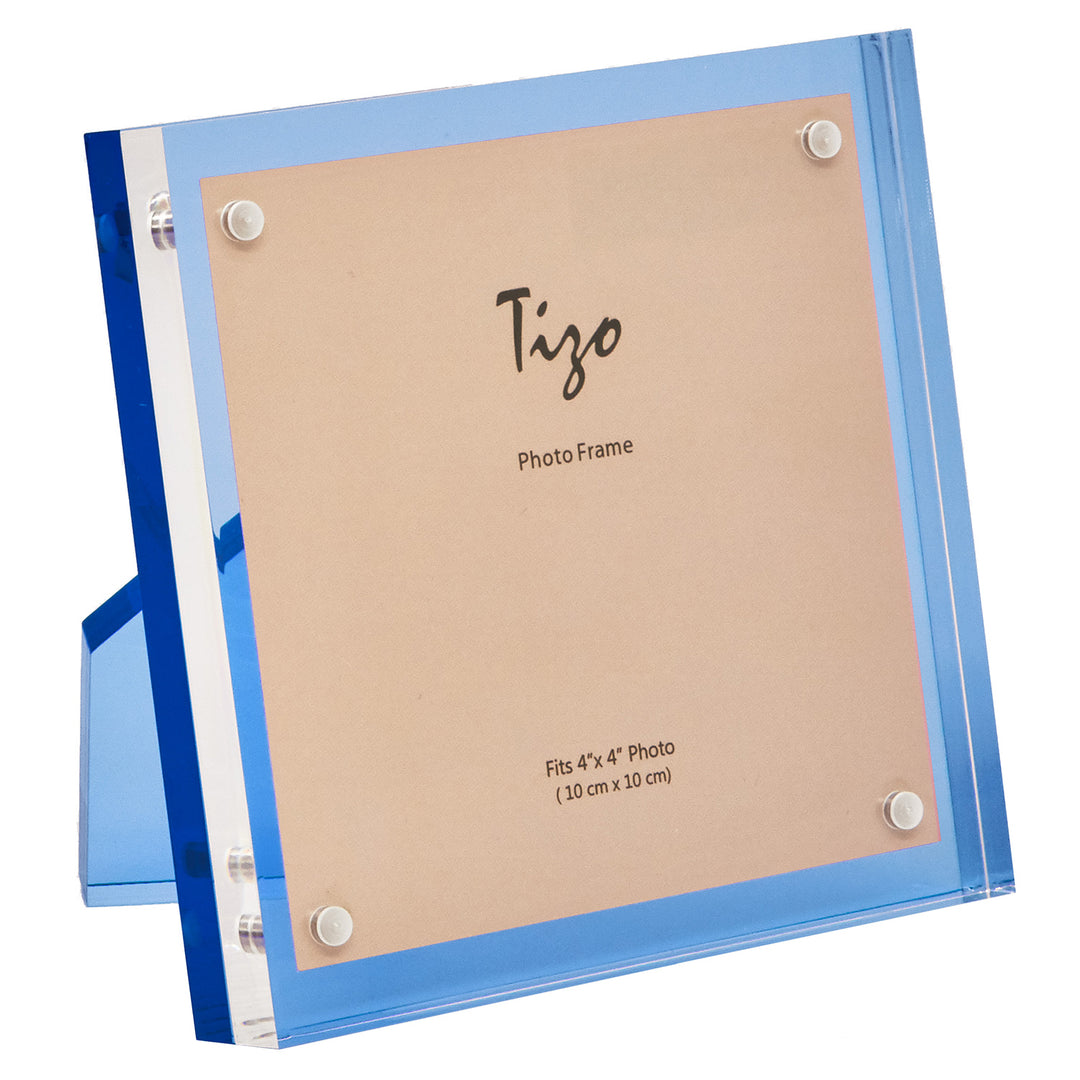 Tizo Acrylic Light Blue Picture Frame (4x4)