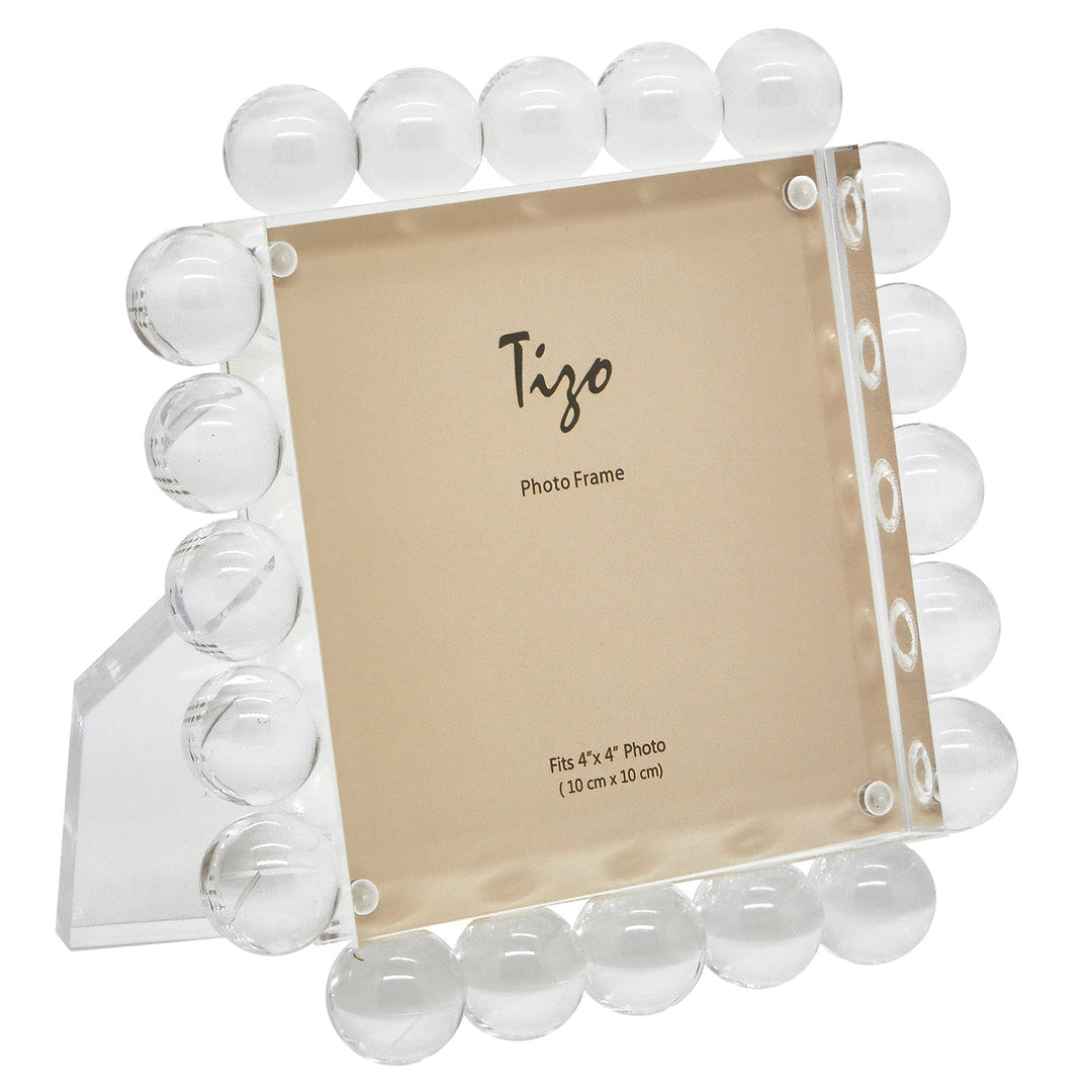 Tizo Acrylic Frame w/Clear Bubbles (4x4)