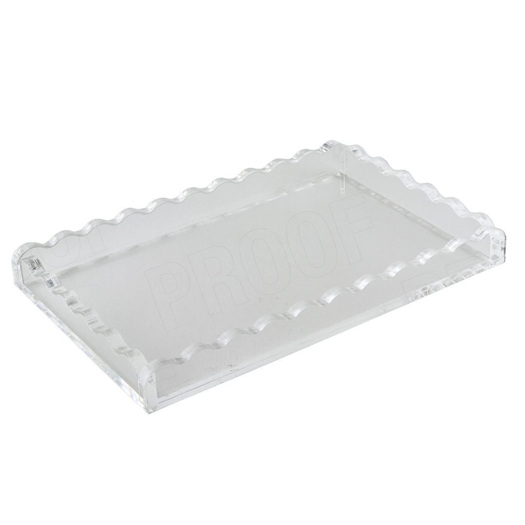 Tizo Lucite Wave Tray 16x12 (Clear)