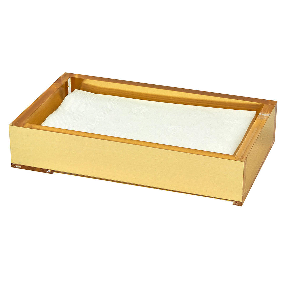 Tizo Design Acrylic Guest Napkin Tray (Gold)