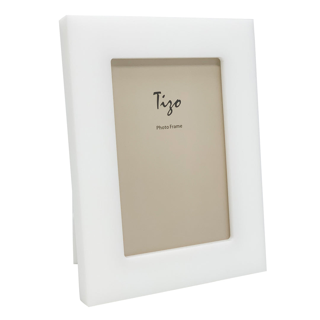 Tizo Acrylic Lucite Picture Frame (Solid White)