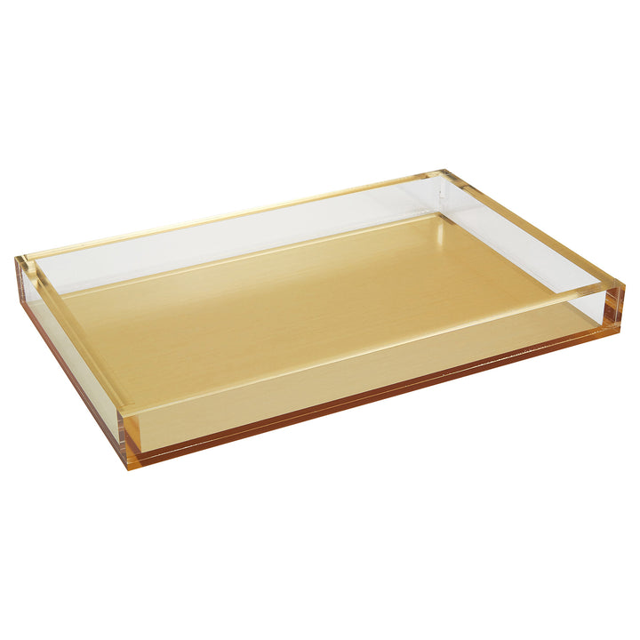 Tizo Design Clear Acrylic w/Gold Insert Bathroom Accessories