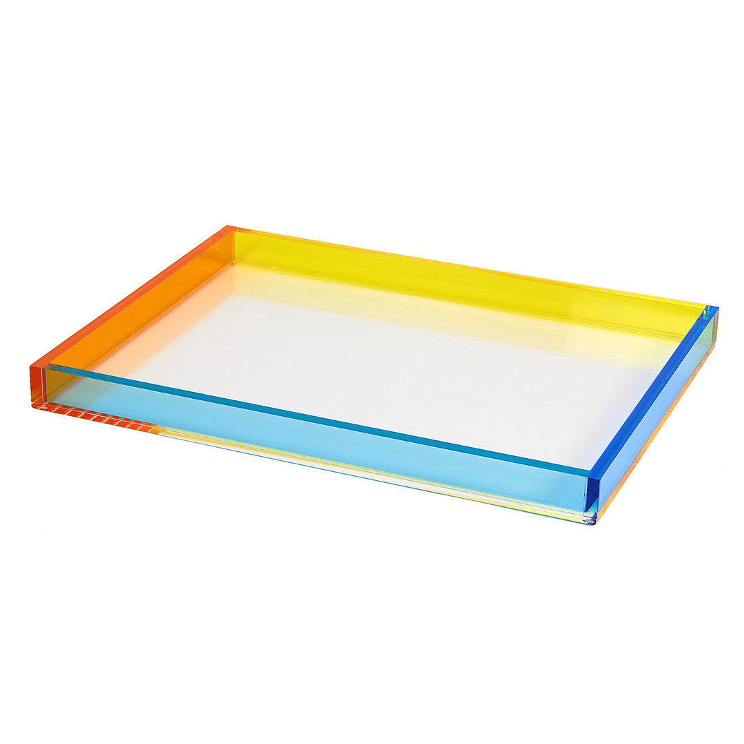 Tizo Design Multicolor Lucite Tray 16x12