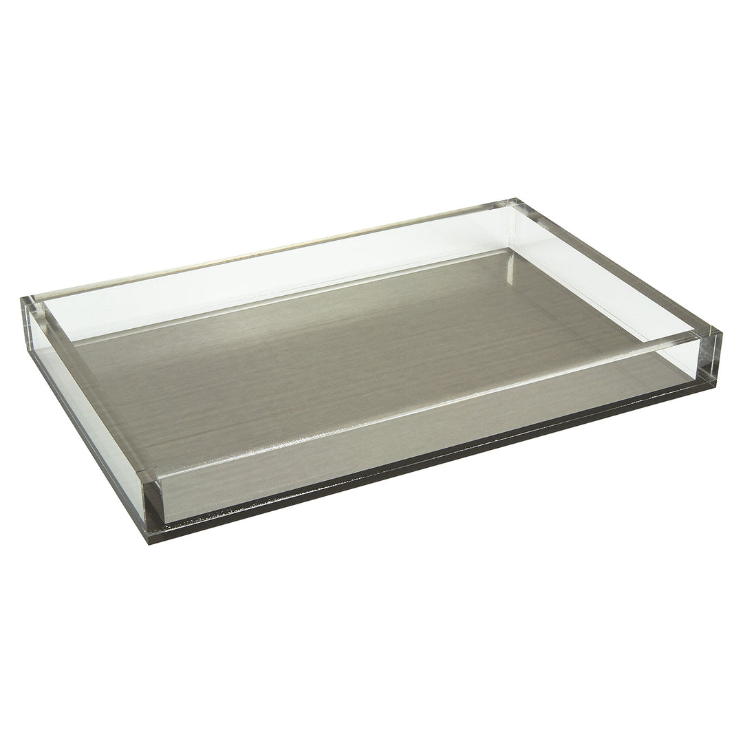 Tizo Design Lucite Tray 16x12 (Silver)