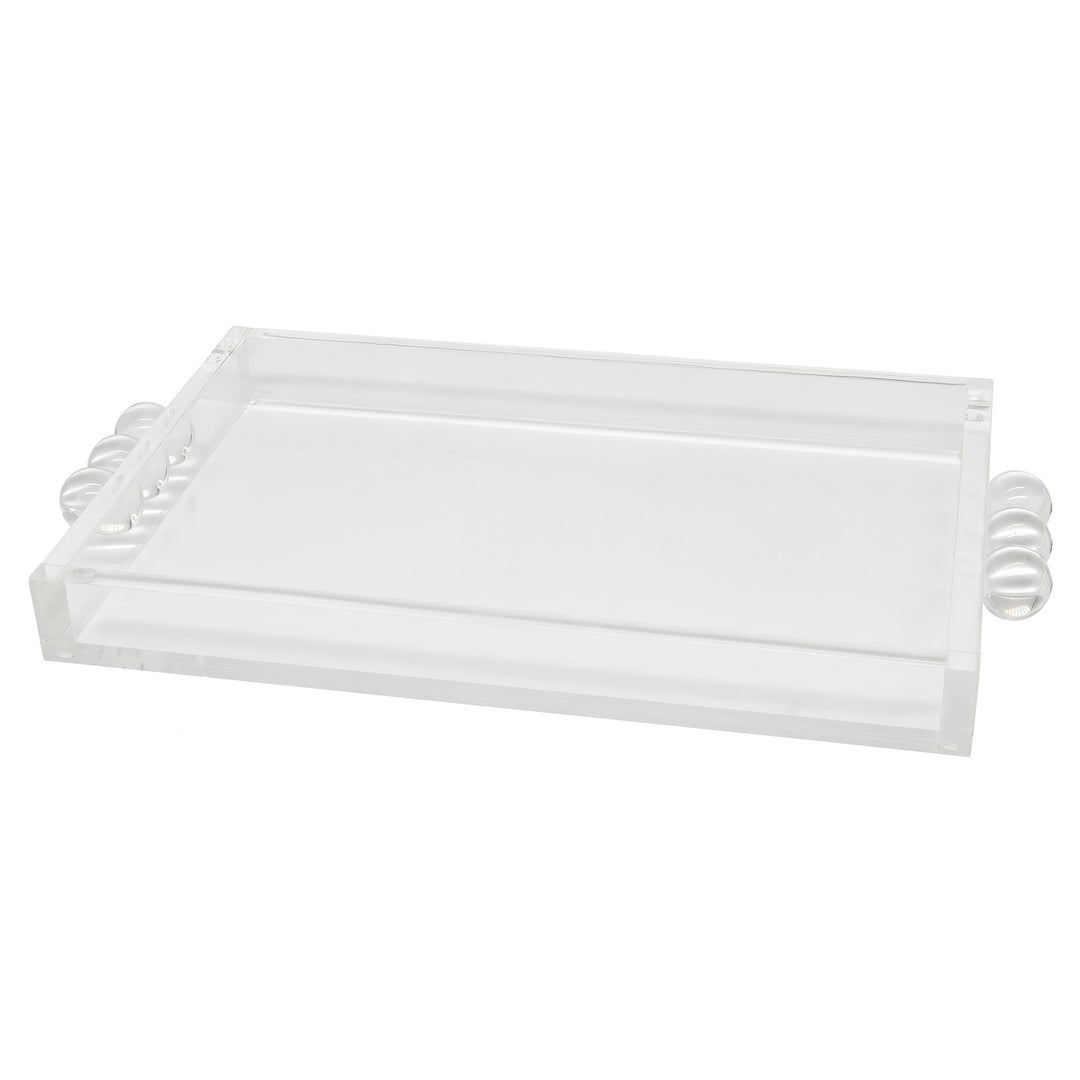 Tizo Design Acrylic Tray with Bubble Handles Clear 12x8