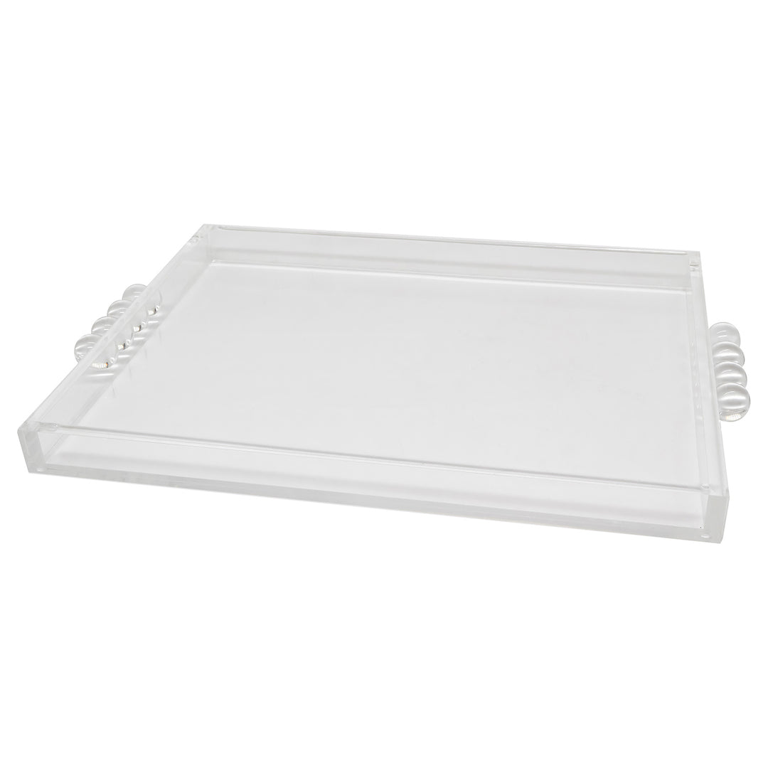 Tizo Design Acrylic Tray with Bubble Handles Clear 12"x16"