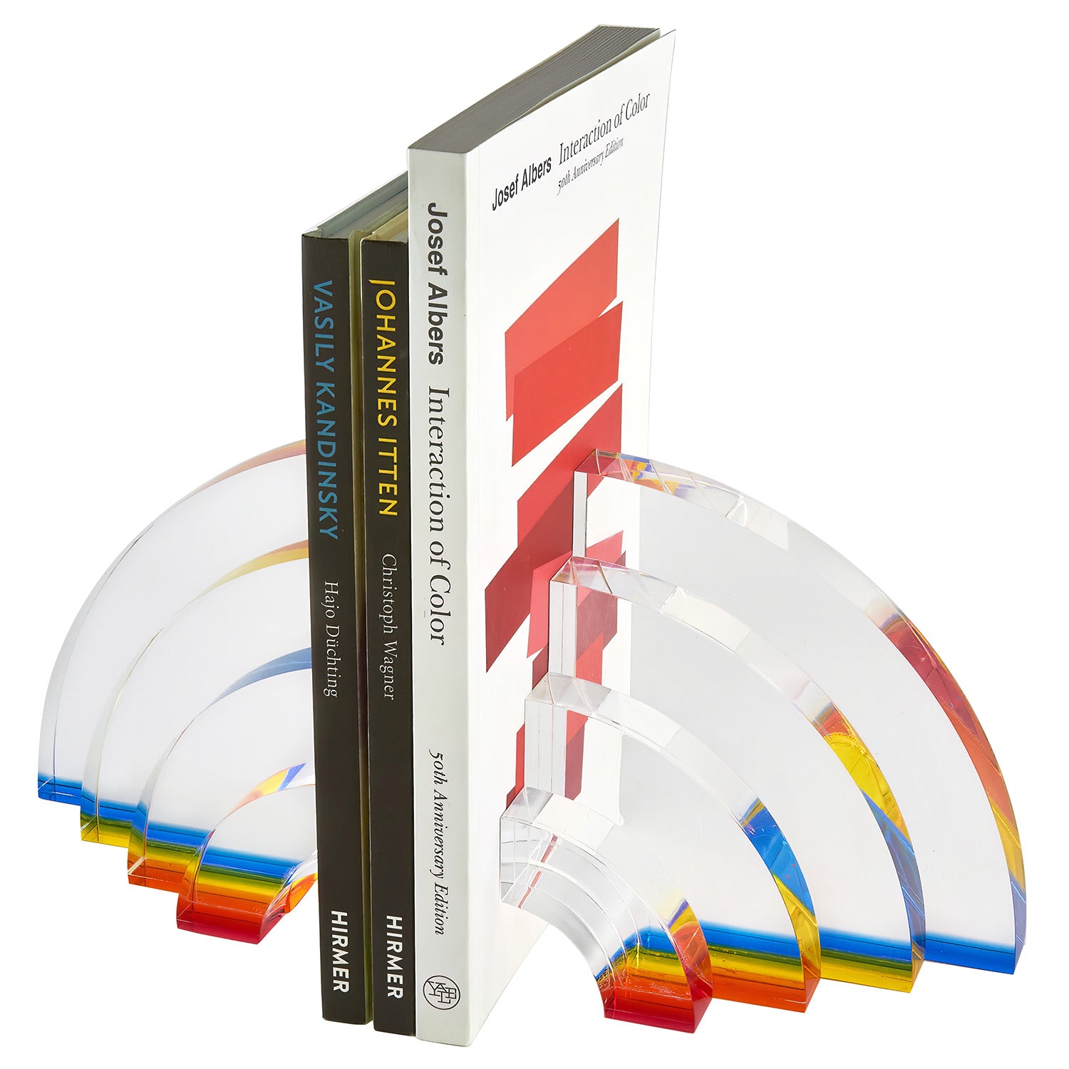 Tizo Design Lucite Rainbow Bookends