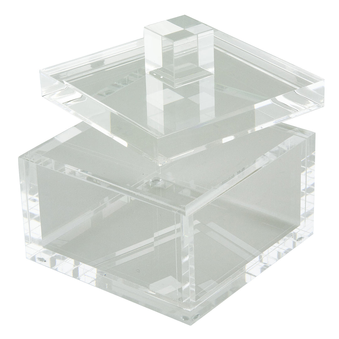 Tizo Design Lucite Clear box w/Knob on Lid 4"
