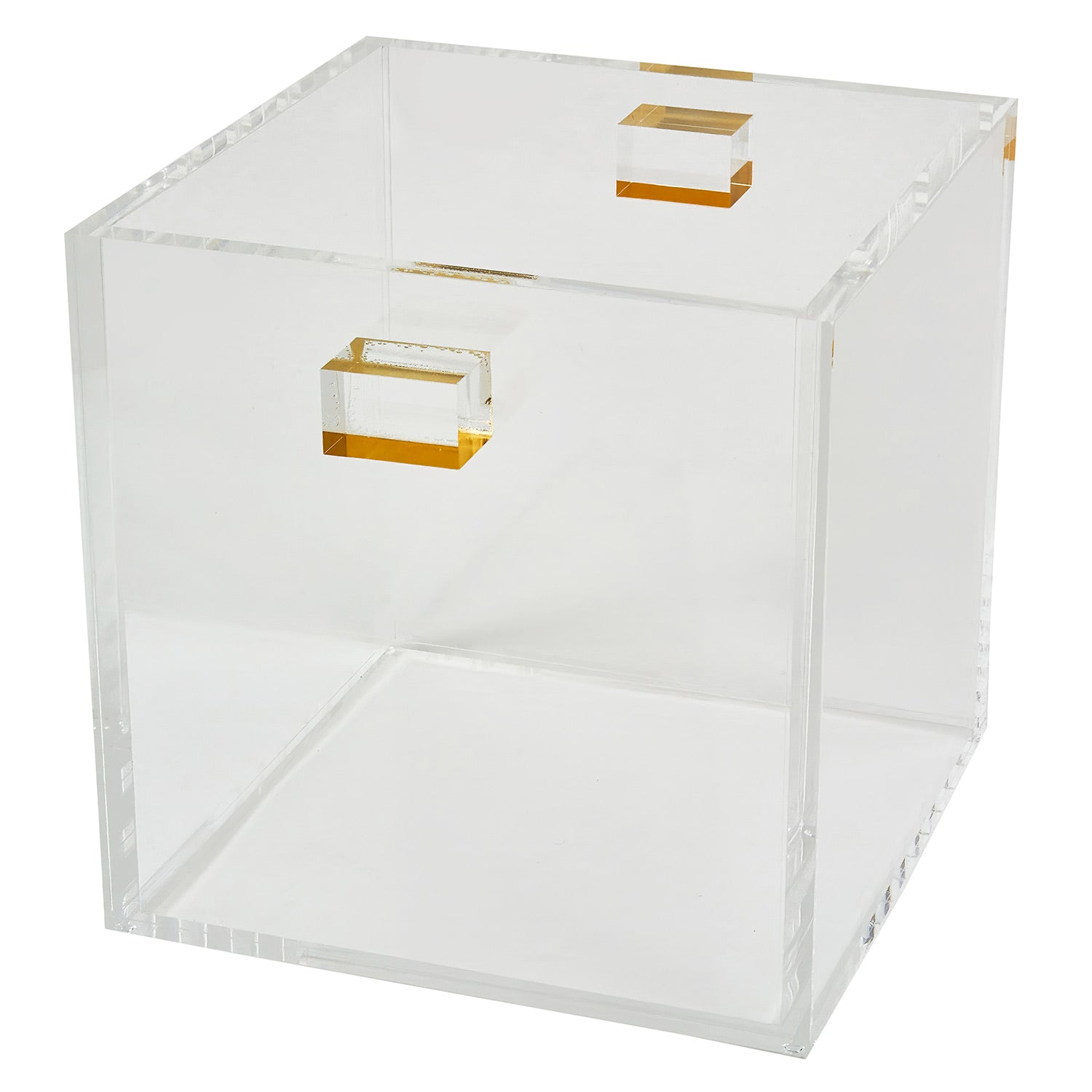 Tizo Design Lucite Clear Wine Cooler w/Gold Handles - Thumbnail 2