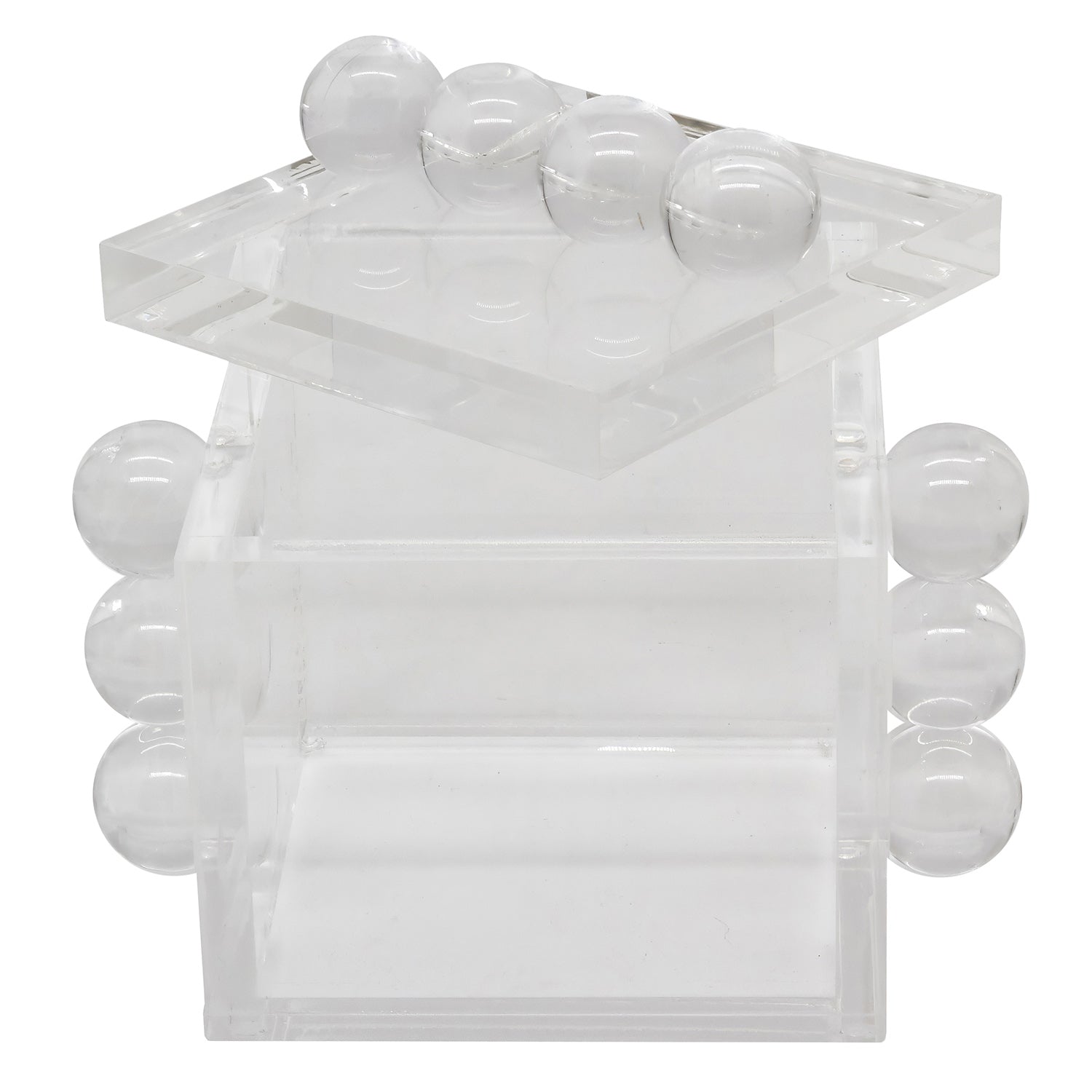 Tizo Design Acrylic Box White w/Balls 4"x4" - Thumbnail 3